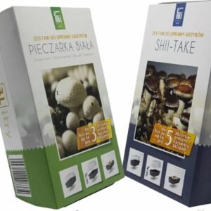 Baltieji pievagrybiai ir Shiitake rinkinys - 2 Paruoštos pakuotės auginimui namuose